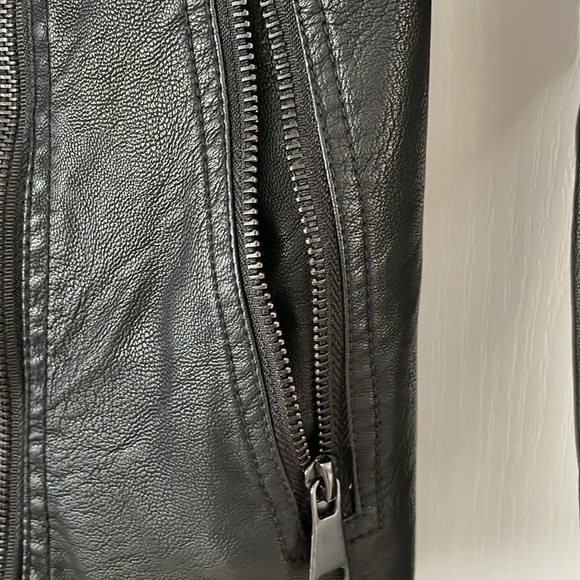 Ci Sono By Cavalini Vegan leather bikers jacket SIZE S - Picture 2 of 8